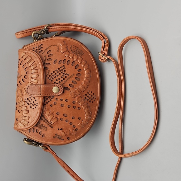 Frye Handbags - FRYE Vivian Leather Crossbody Mini Bag Light Brown